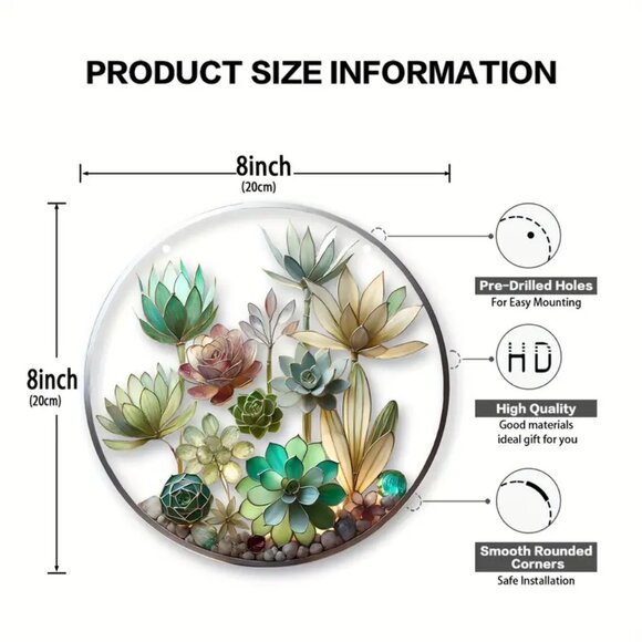 8" Acrylic Suncatcher - Picture 2 of 3